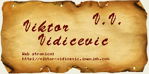 Viktor Vidičević vizit kartica